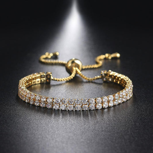 Fashion Double Row Zircon Bracelet