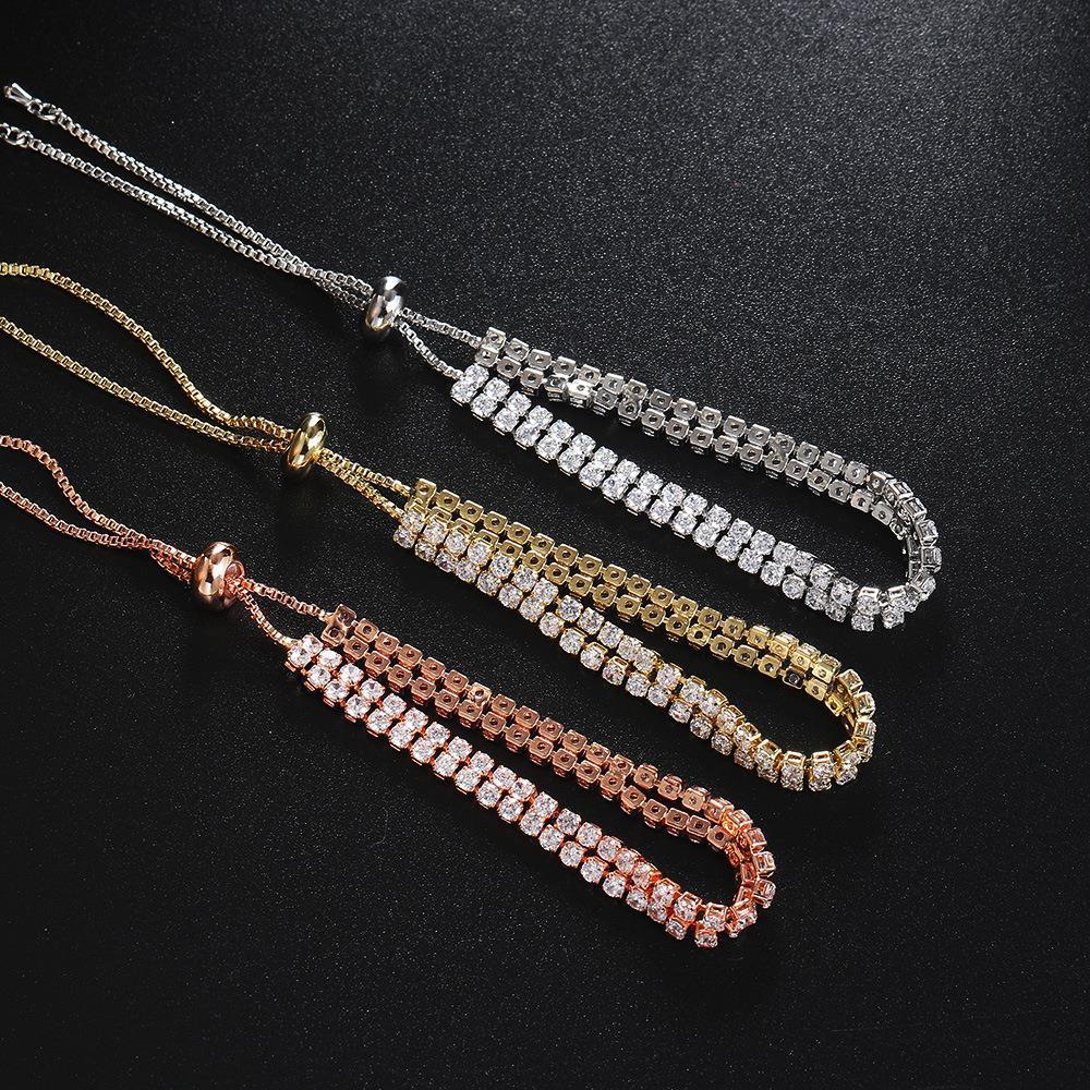 Fashion Double Row Zircon Bracelet