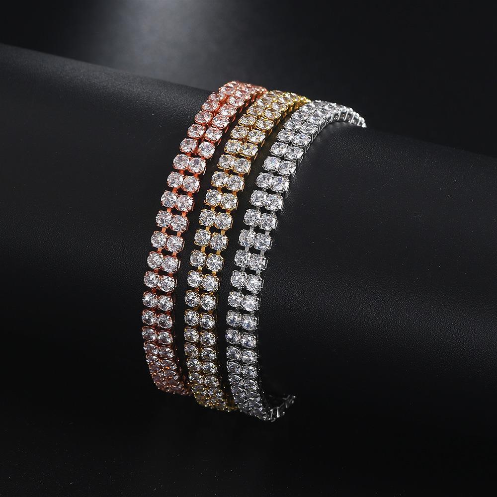 Fashion Double Row Zircon Bracelet