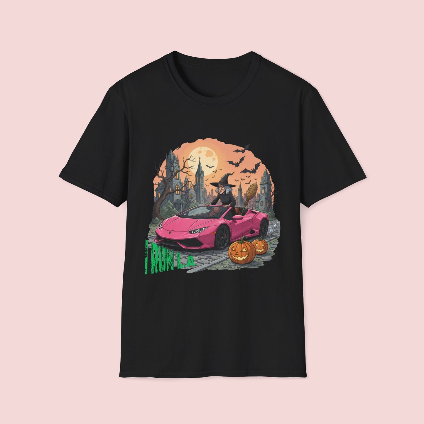 Running to L.A in Style – Halloween Unisex Tee 🌆🎃🖤