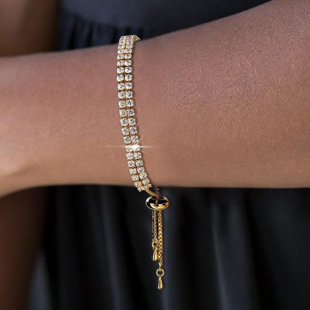 Fashion Double Row Zircon Bracelet