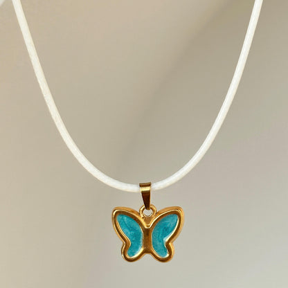 Butterfly Necklace Color Oil Necklace Pendant