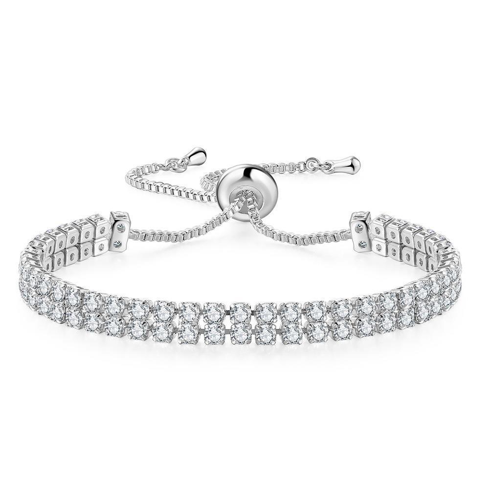 Fashion Double Row Zircon Bracelet