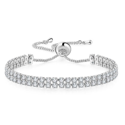 Fashion Double Row Zircon Bracelet