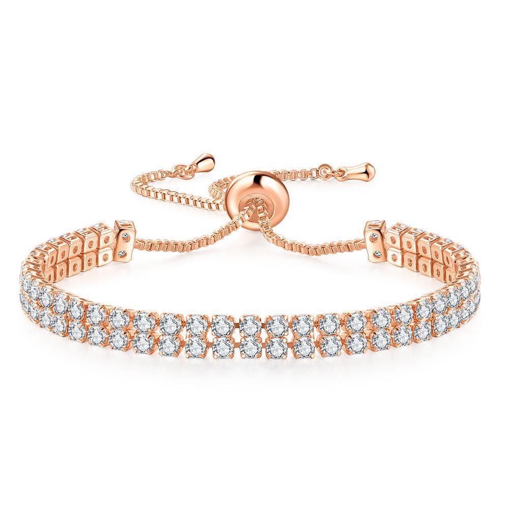 Fashion Double Row Zircon Bracelet