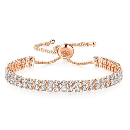 Fashion Double Row Zircon Bracelet