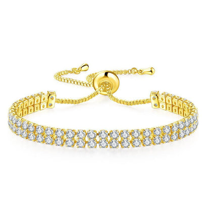 Fashion Double Row Zircon Bracelet