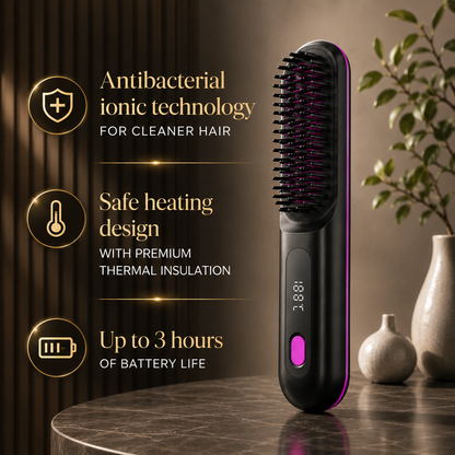 Ionic Hair Straightener Brush ⭐⭐⭐⭐⭐